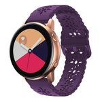 Cinturino in silicone scavato con fiore di prugna, For Samsung Galaxy Watch4 20mm, For Huawei Watch GT 3 Pro 22mm