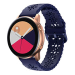 Cinturino in silicone scavato con fiore di prugna, For Samsung Galaxy Watch4 20mm, For Huawei Watch GT 3 Pro 22mm