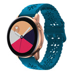 Cinturino in silicone scavato con fiore di prugna, For Samsung Galaxy Watch4 20mm, For Huawei Watch GT 3 Pro 22mm