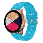Cinturino in silicone scavato con fiore di prugna, For Samsung Galaxy Watch4 20mm, For Huawei Watch GT 3 Pro 22mm