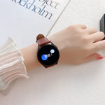 Cinturino per orologio in vera pelle con cuciture a farfalla, For Samsung Galaxy Watch4 20mm, For Huawei Watch GT 3 Pro 22mm