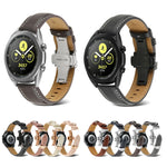 Cinturino per orologio in vera pelle con cuciture a farfalla, For Samsung Galaxy Watch4 20mm, For Huawei Watch GT 3 Pro 22mm