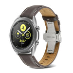Cinturino per orologio in vera pelle con cuciture a farfalla, For Samsung Galaxy Watch4 20mm, For Huawei Watch GT 3 Pro 22mm