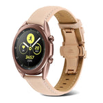 Cinturino per orologio in vera pelle con cuciture a farfalla, For Samsung Galaxy Watch4 20mm, For Huawei Watch GT 3 Pro 22mm