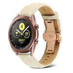 Cinturino per orologio in vera pelle con cuciture a farfalla, For Samsung Galaxy Watch4 20mm, For Huawei Watch GT 3 Pro 22mm