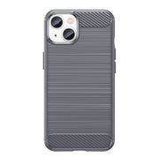 Custodia per telefono TPU in fibra di carbonio con trama spazzolata, For iPhone 14 Plus, For iPhone 14 Pro, For iPhone 14 Pro Max, For iPhone 14