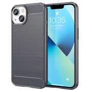 Custodia per telefono TPU in fibra di carbonio con trama spazzolata, For iPhone 14 Plus, For iPhone 14 Pro, For iPhone 14 Pro Max, For iPhone 14