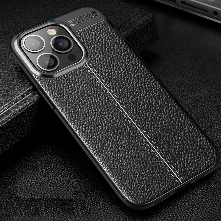 Custodia TPU con trama litchi per iPhone 14 Pro
