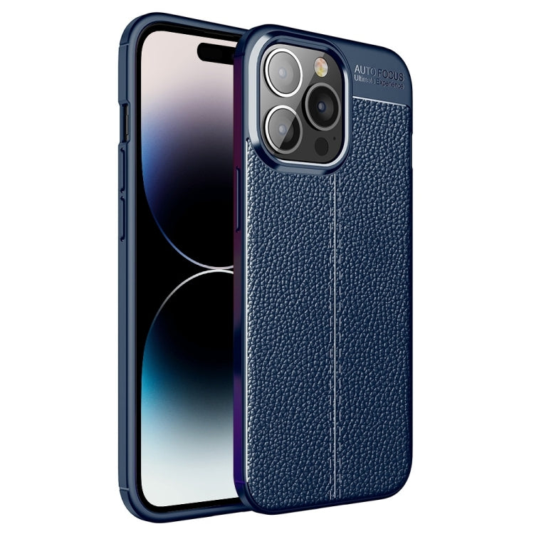 Custodia TPU con trama litchi per iPhone 14 Pro