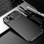 Custodia TPU con trama fibra di carbonio per iPhone 14 Pro