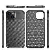Custodia per cellulare in TPU con trama in fibra di carbonio, For iPhone 14 Pro, For iPhone 14 Pro Max, For iPhone 14, For iPhone 14 Plus