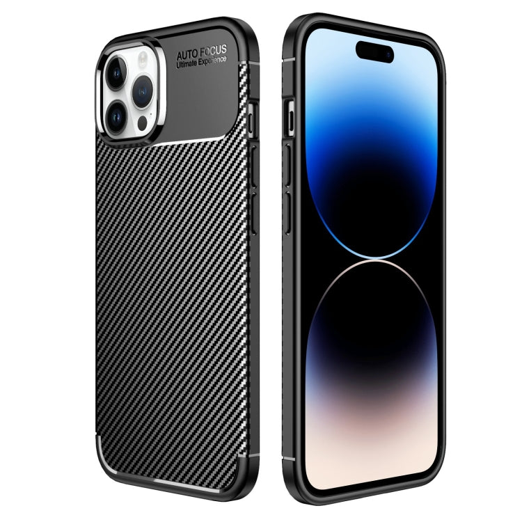 Custodia per cellulare in TPU con trama in fibra di carbonio, For iPhone 14 Pro, For iPhone 14 Pro Max, For iPhone 14, For iPhone 14 Plus