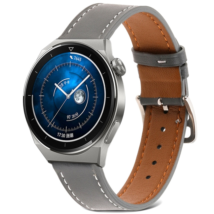 Cinturino per orologio in vera pelle tinta unita, For Samsung Galaxy Watch4 20mm, For Huawei Watch GT 3 Pro 22mm