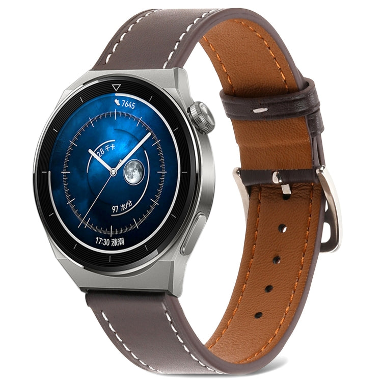 Cinturino per orologio in vera pelle tinta unita, For Samsung Galaxy Watch4 20mm, For Huawei Watch GT 3 Pro 22mm