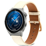 Cinturino per orologio in vera pelle tinta unita, For Samsung Galaxy Watch4 20mm, For Huawei Watch GT 3 Pro 22mm