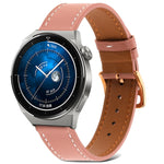 Cinturino per orologio in vera pelle tinta unita, For Samsung Galaxy Watch4 20mm, For Huawei Watch GT 3 Pro 22mm