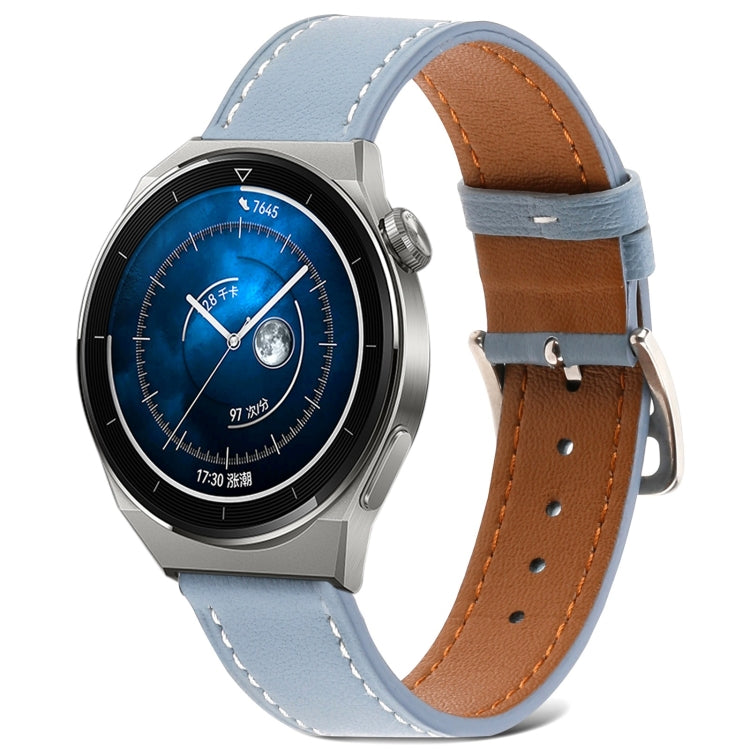 Cinturino per orologio in vera pelle tinta unita, For Samsung Galaxy Watch4 20mm, For Huawei Watch GT 3 Pro 22mm