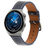 Cinturino per orologio in vera pelle tinta unita, For Samsung Galaxy Watch4 20mm, For Huawei Watch GT 3 Pro 22mm