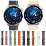 Cinturino per orologio in vera pelle tinta unita, For Samsung Galaxy Watch4 20mm, For Huawei Watch GT 3 Pro 22mm