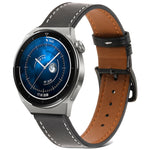 Cinturino per orologio in vera pelle tinta unita, For Samsung Galaxy Watch4 20mm, For Huawei Watch GT 3 Pro 22mm