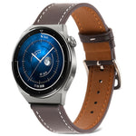 Cinturino per orologio in vera pelle tinta unita, For Samsung Galaxy Watch4 20mm, For Huawei Watch GT 3 Pro 22mm