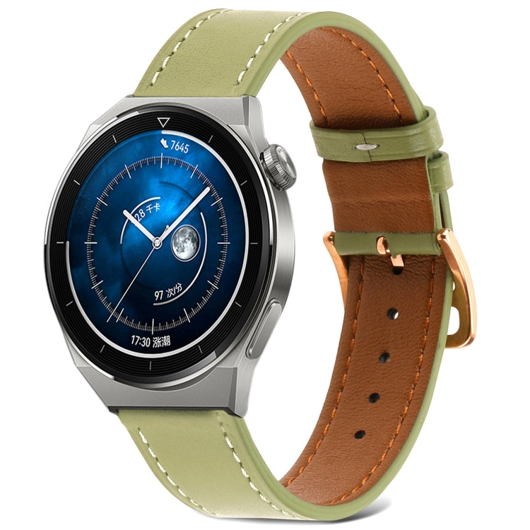 Cinturino per orologio in vera pelle tinta unita, For Samsung Galaxy Watch4 20mm, For Huawei Watch GT 3 Pro 22mm