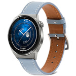 Cinturino per orologio in vera pelle tinta unita, For Samsung Galaxy Watch4 20mm, For Huawei Watch GT 3 Pro 22mm