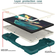 Custodia per tablet con protezione completa in silicone + PC con supporto e cinturino, For Samsung Galaxy Tab A8 10.5 2021, For iPad 10.2 2019/10.2 2020/10.2 2021