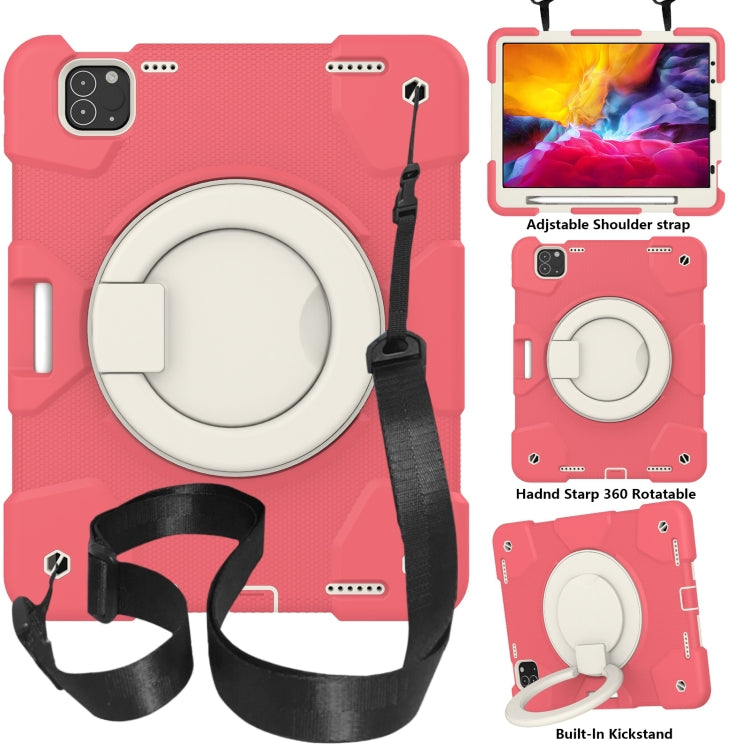 Custodia per tablet con protezione completa in silicone + PC con supporto e cinturino, For iPad 9.7 2018, For iPad Pro 11 2020/Pro 11 2018/Air 2020/Air 2022