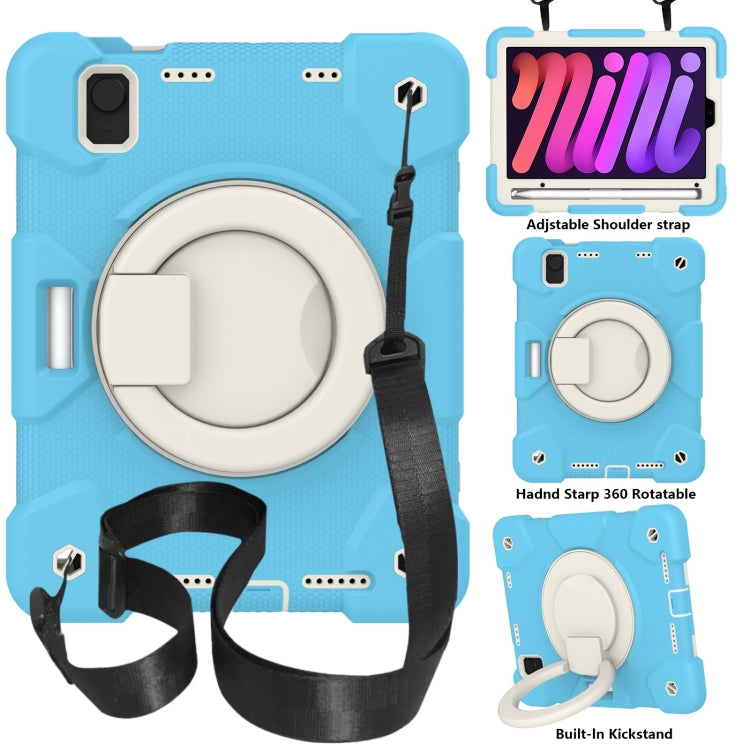 Custodia per tablet con protezione completa in silicone + PC con supporto e cinturino, For iPad mini 2021, For iPad mini 4 2015/mini 2019, For Samsung Galaxy Tab A 8.0 2019