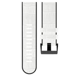 Cinturino per orologio in pelle di silicone con trama di coccodrillo, For Garmin Fenix 7/6 Pro/5 Plus 22mm, For Garmin Fenix 7X/6X Pro/Tactix 7 26mm