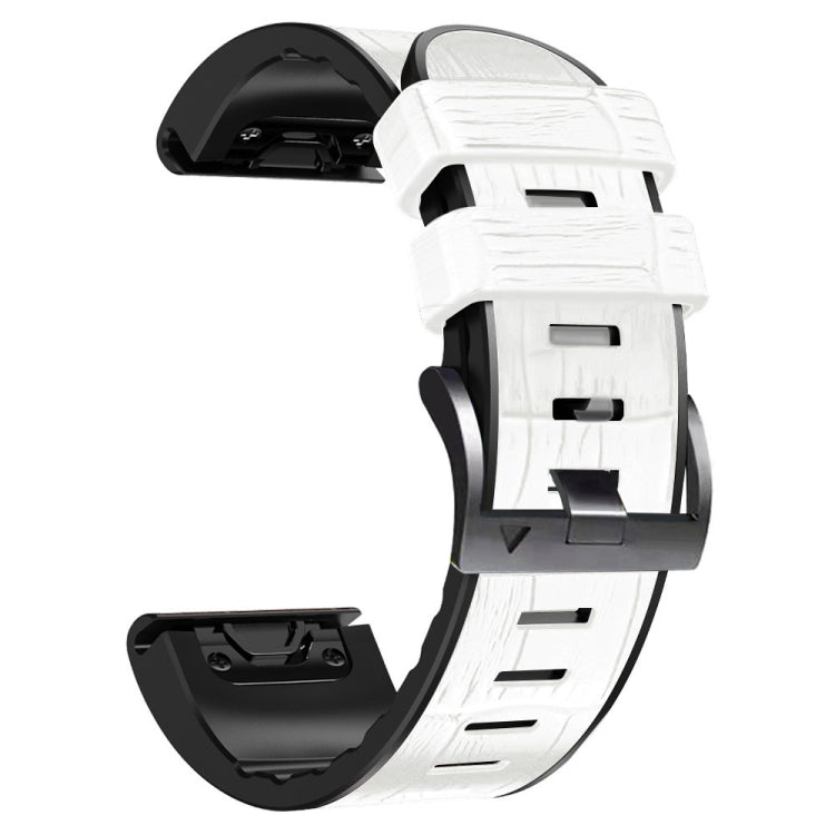 Cinturino per orologio in pelle di silicone con trama di coccodrillo, For Garmin Fenix 7/6 Pro/5 Plus 22mm, For Garmin Fenix 7X/6X Pro/Tactix 7 26mm