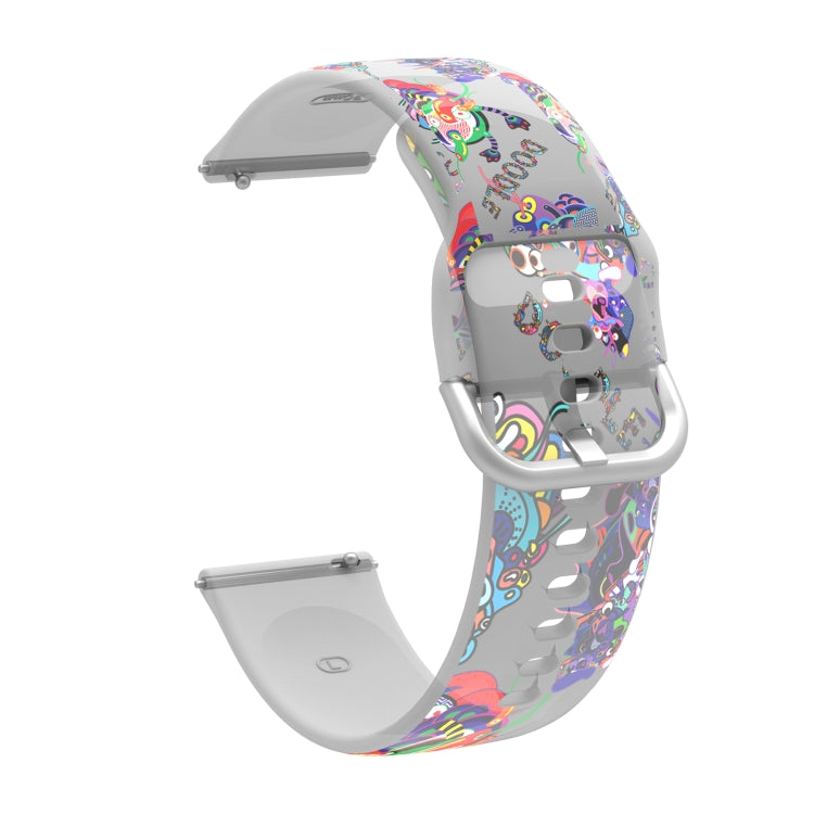 Cinturino in silicone TPU stampato trasparente, For Samsung Galaxy Watch4 20mm, For Huawei Watch GT 3 Pro 22mm