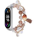 Cinturino per orologio a catena con perline rotonde, For Xiaomi Mi Band 4 / 3, For Xiaomi Mi Band 6 / 5, For Xiaomi Mi Band 7