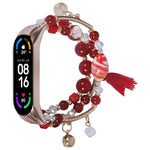 Cinturino per orologio a catena con perline rotonde, For Xiaomi Mi Band 4 / 3, For Xiaomi Mi Band 6 / 5, For Xiaomi Mi Band 7