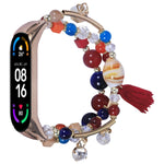 Cinturino per orologio a catena con perline rotonde, For Xiaomi Mi Band 4 / 3, For Xiaomi Mi Band 6 / 5, For Xiaomi Mi Band 7