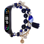 Cinturino per orologio a catena con perline rotonde, For Xiaomi Mi Band 4 / 3, For Xiaomi Mi Band 6 / 5, For Xiaomi Mi Band 7