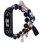 Cinturino per orologio a catena con perline rotonde, For Xiaomi Mi Band 4 / 3, For Xiaomi Mi Band 6 / 5, For Xiaomi Mi Band 7