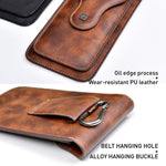 Tasca doppio strato in pelle ecologica per telefono 6,5"