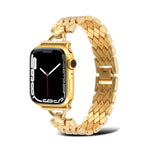 Cinturino in metallo rombo a forma di D per la serie Apple Watch, 7 41mm / 6&SE&5&4 40mm / 3&2&1 38mm, 7 45mm / 6&SE&5&4 44mm / 3&2&1 42mm