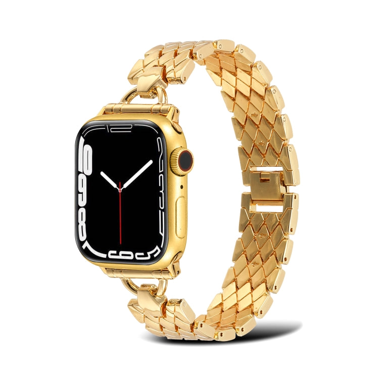 Cinturino in metallo rombo a forma di D per la serie Apple Watch, 7 41mm / 6&SE&5&4 40mm / 3&2&1 38mm, 7 45mm / 6&SE&5&4 44mm / 3&2&1 42mm