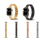 Cinturino in metallo rombo a forma di D per la serie Apple Watch, 7 41mm / 6&SE&5&4 40mm / 3&2&1 38mm, 7 45mm / 6&SE&5&4 44mm / 3&2&1 42mm