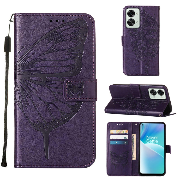 Custodia per telefono in pelle con farfalla goffrata, For OnePlus Nord 2T 5G, For OnePlus Nord CE 2 Lite 5G, For OnePlus Ace 5G
