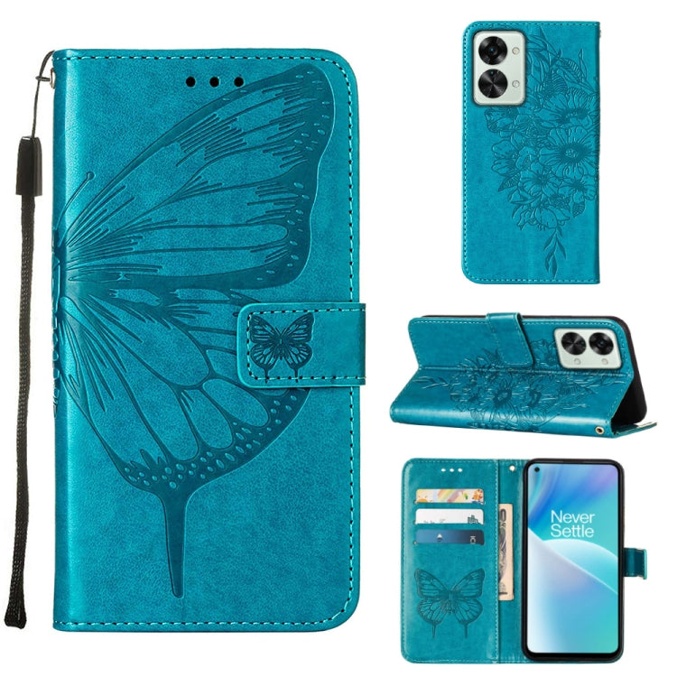 Custodia per telefono in pelle con farfalla goffrata, For OnePlus Nord 2T 5G, For OnePlus Nord CE 2 Lite 5G, For OnePlus Ace 5G