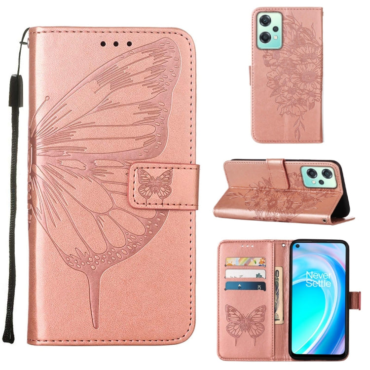 Custodia per telefono in pelle con farfalla goffrata, For OnePlus Nord 2T 5G, For OnePlus Nord CE 2 Lite 5G, For OnePlus Ace 5G