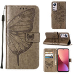 Custodia per telefono in pelle con farfalla goffrata, For Xiaomi 12 Lite, For Xiaomi Redmi Note 11T Pro, For Xiaomi Poco M4 5G