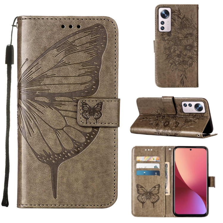 Custodia per telefono in pelle con farfalla goffrata, For Xiaomi 12 Lite, For Xiaomi Redmi Note 11T Pro, For Xiaomi Poco M4 5G