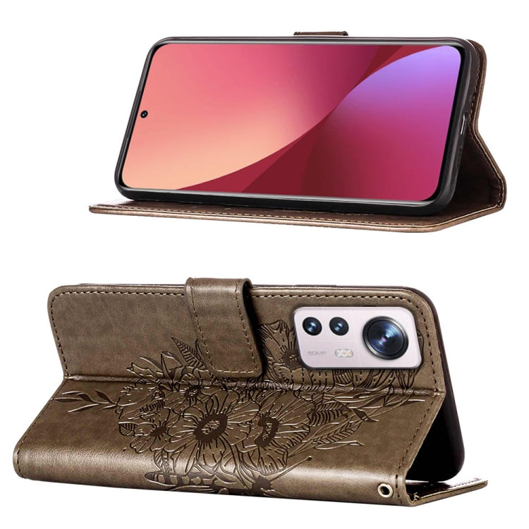 Custodia per telefono in pelle con farfalla goffrata, For Xiaomi 12 Lite, For Xiaomi Redmi Note 11T Pro, For Xiaomi Poco M4 5G