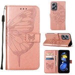 Custodia per telefono in pelle con farfalla goffrata, For Xiaomi 12 Lite, For Xiaomi Redmi Note 11T Pro, For Xiaomi Poco M4 5G