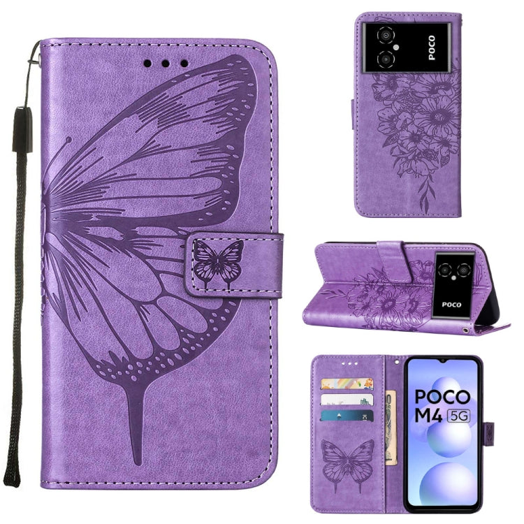 Custodia per telefono in pelle con farfalla goffrata, For Xiaomi 12 Lite, For Xiaomi Redmi Note 11T Pro, For Xiaomi Poco M4 5G